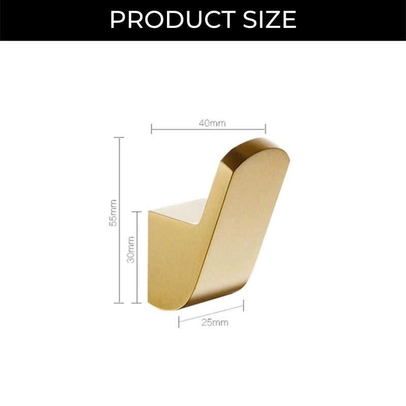 Golden Brass Wall Hook for Dresses - Supports up to 15 kg, 5.5 cm Height, view 5