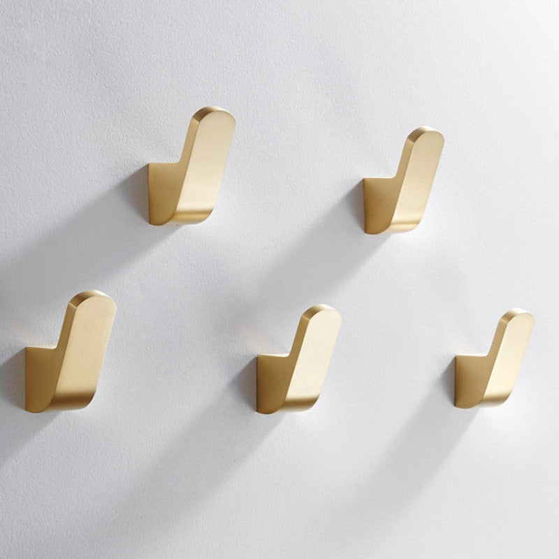 Golden Brass Wall Hook for Dresses - Supports up to 15 kg, 5.5 cm Height, view 7