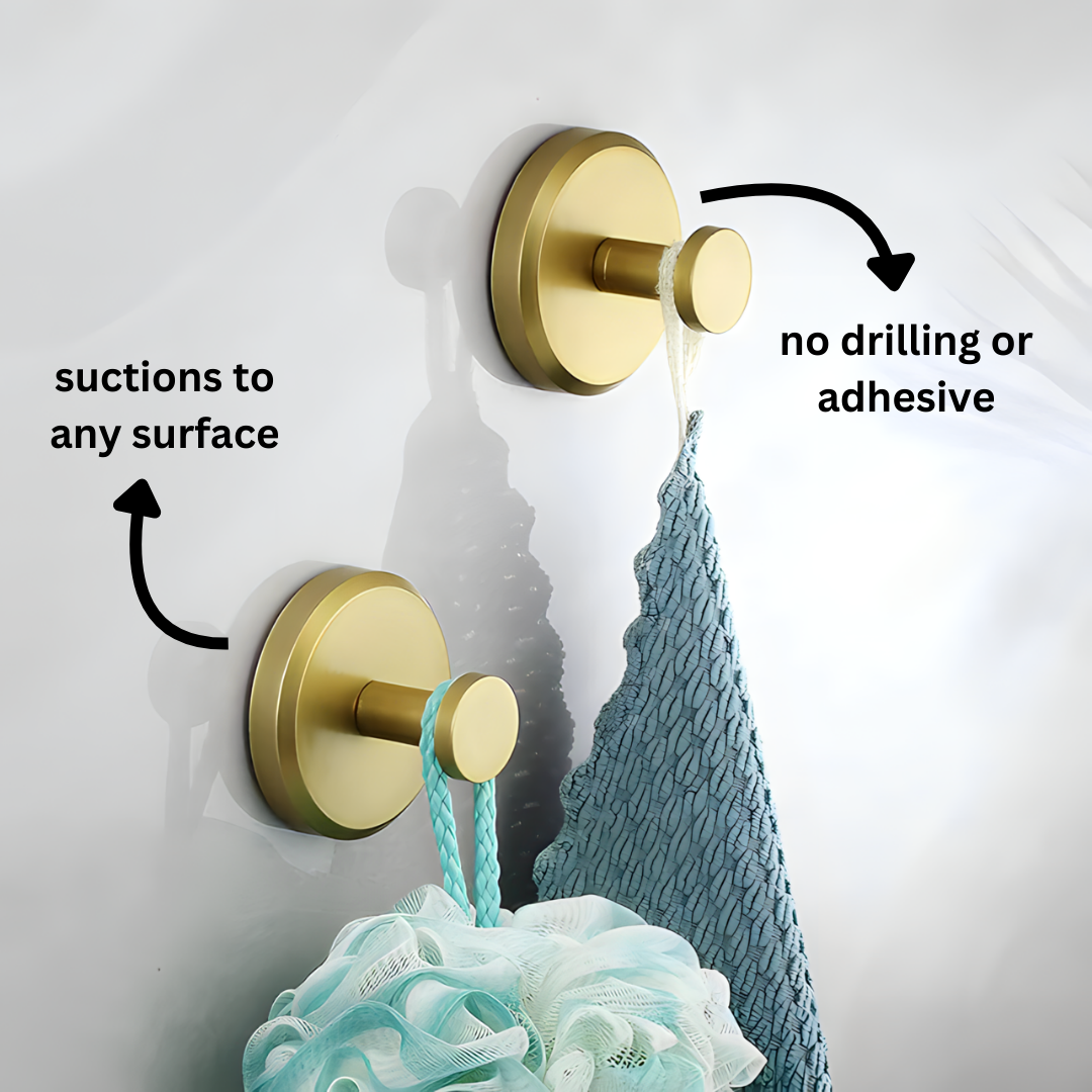 Suction Hooks for Bathroom and Kitchen - No Drilling, Holds up to 15 Pounds, view 2