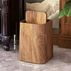 Marble Trash Can with Swivel Lid - High-Quality Plastic, Double-Layer Design, view 10