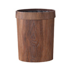 Retro Wooden Grain Trash Can for Home or Office - 8L Capacity, view 5