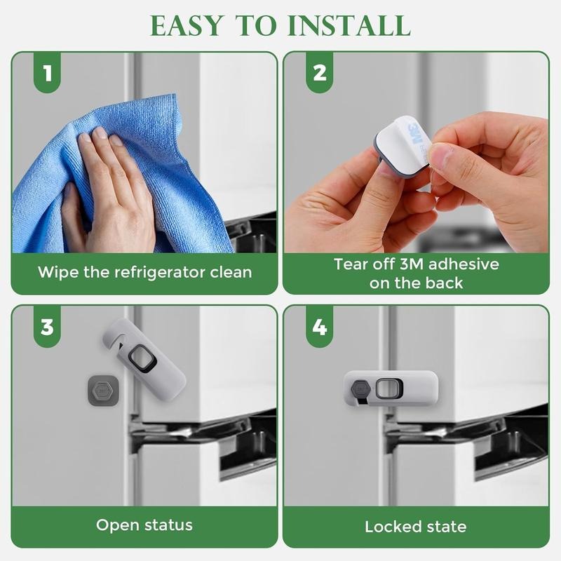 Child Safety Cabinet Locks for Kitchen and Bathroom - Self-Adhesive, 5 Pack, view 4