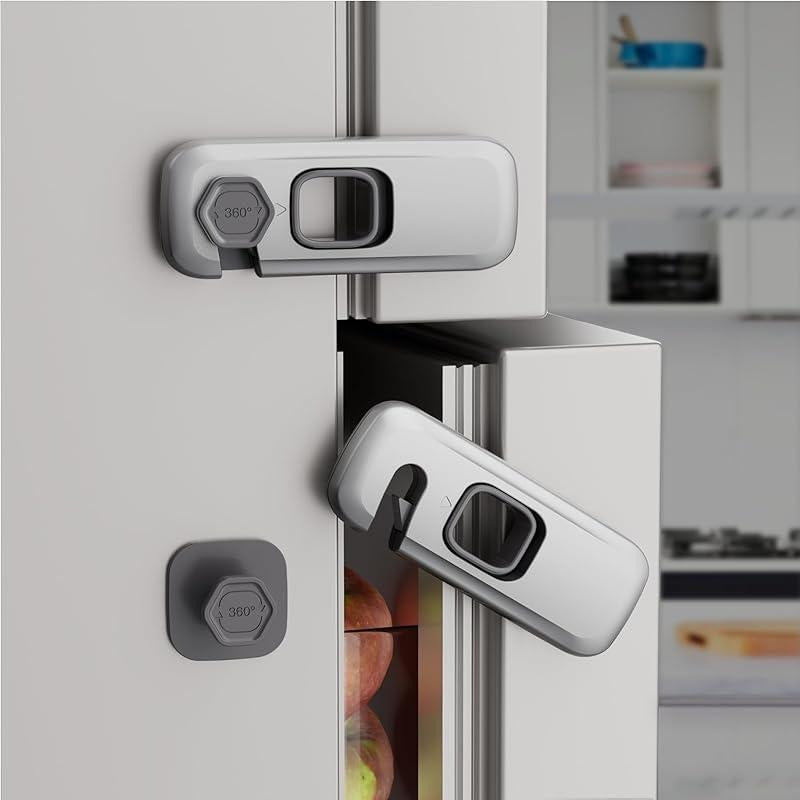 Child Safety Cabinet Locks for Kitchen and Bathroom - Self-Adhesive, 5 Pack, view 8