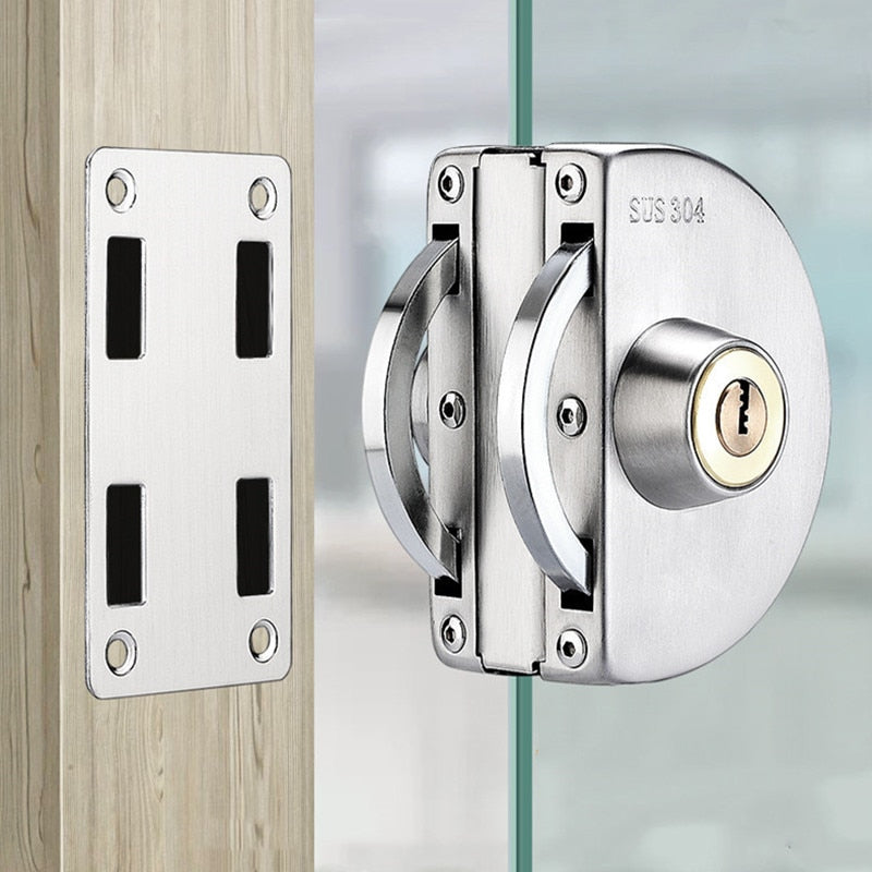 Sliding Door Stainless Steel Safety Glass Door Lock - 10-14mm Glass, view 10