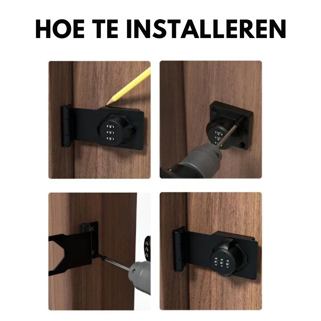 Code Door Lock Without Key - Keyless, Hassle-Free Installation, view 3