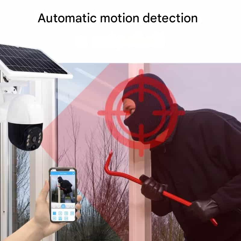 Wireless 4K Outdoor Security Camera with Solar Panel, 4G, Dual Lens, Ip66, view 10