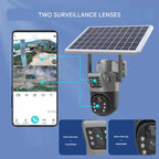 Wireless 4K Outdoor Security Camera with Solar Panel, 4G, Dual Lens, Ip66, view 11