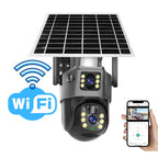 Wireless 4K Outdoor Security Camera with Solar Panel, 4G, Dual Lens, Ip66, view 2