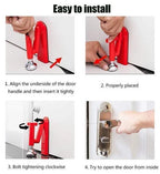 Portable Security Door Lock for Travel or Home - Floor-Mounted, Universal Fit, view 4