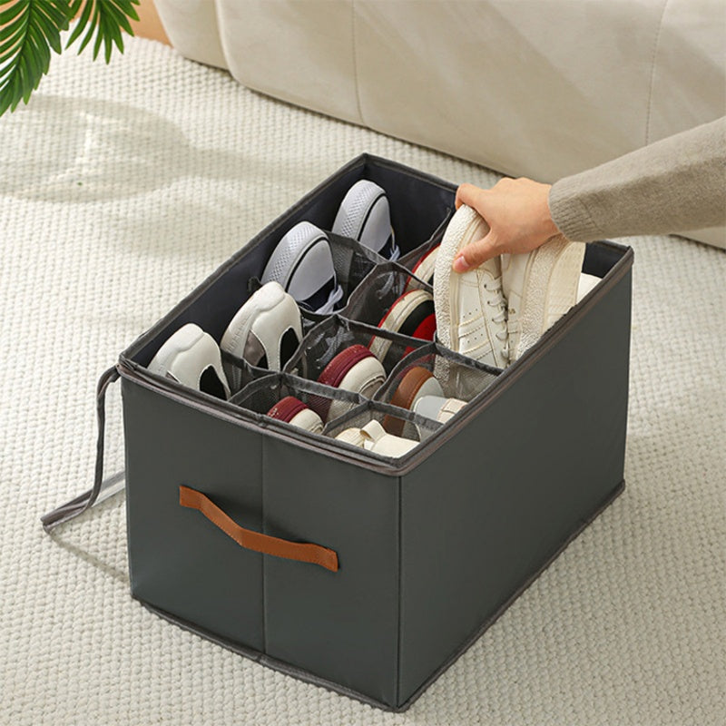 Foldable Shoe Organizer for Closet - 30 cm, Beige, Gray, Black, view 3