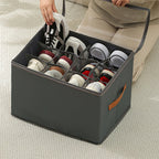 Foldable Shoe Organizer for Closet - 30 cm, Beige, Gray, Black, view 7