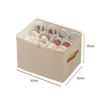Foldable Shoe Organizer for Closet - 30 cm, Beige, Gray, Black
