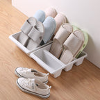 Lightweight Modern Shoe Rack - 3 Sections, Eco-Friendly PP, 31.5x24x9cm, view 2
