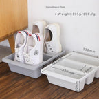 Lightweight Modern Shoe Rack - 3 Sections, Eco-Friendly PP, 31.5x24x9cm, view 3