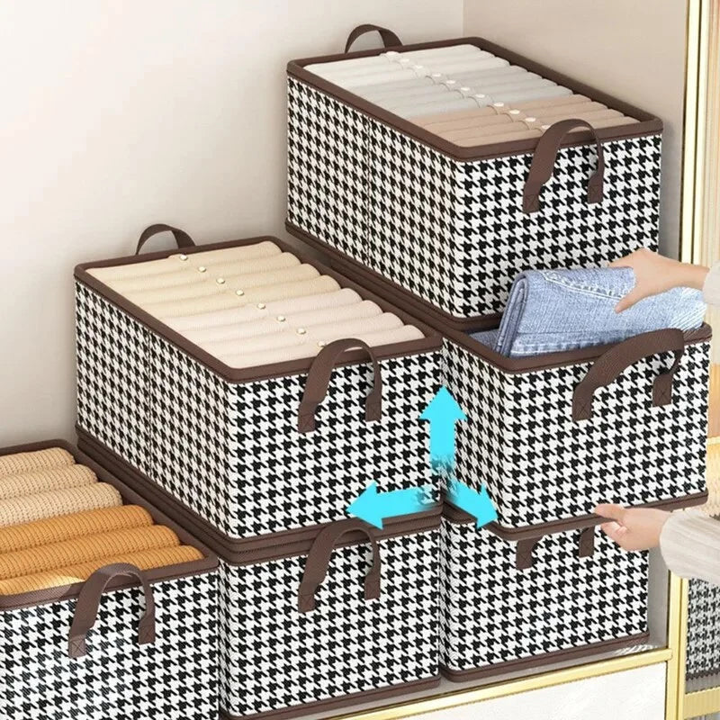 Foldable Jeans Organiser for Wardrobe - 20L, Non-Woven Fabric, 40x28x20cm, view 5
