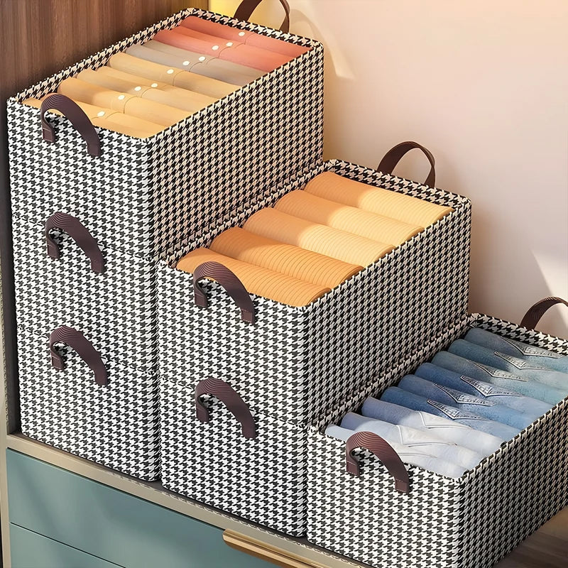 Foldable Jeans Organiser for Wardrobe - 20L, Non-Woven Fabric, 40x28x20cm, view 7