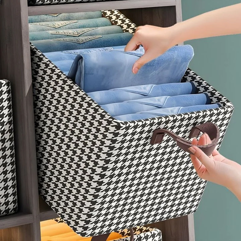 Foldable Jeans Organiser for Wardrobe - 20L, Non-Woven Fabric, 40x28x20cm, view 9