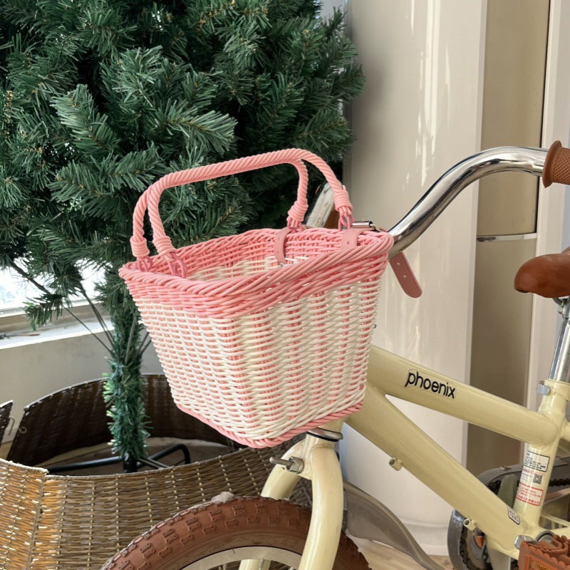 Women Handmade Basket with Leather Handles - Woven, Lightweight, Durable, view 2