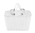 Women Handmade Basket with Leather Handles - Woven, Lightweight, Durable, view 6