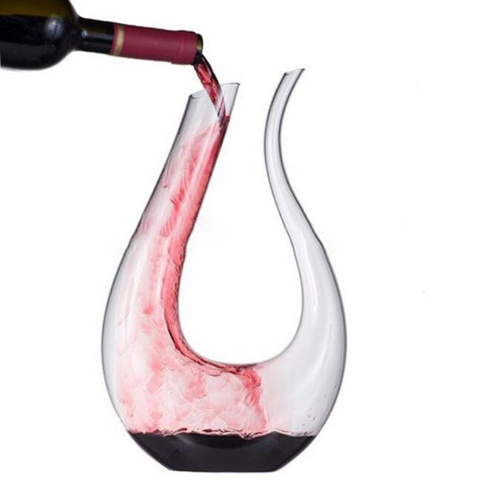 Handmade Crystal Wine Decanter - Lead-Free Glass, 1500ml Capacity, view 3