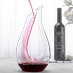 Handmade Crystal Wine Decanter - Lead-Free Glass, 1500ml Capacity, view 4