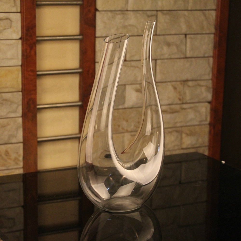 Handmade Crystal Wine Decanter - Lead-Free Glass, 1500ml Capacity, view 6
