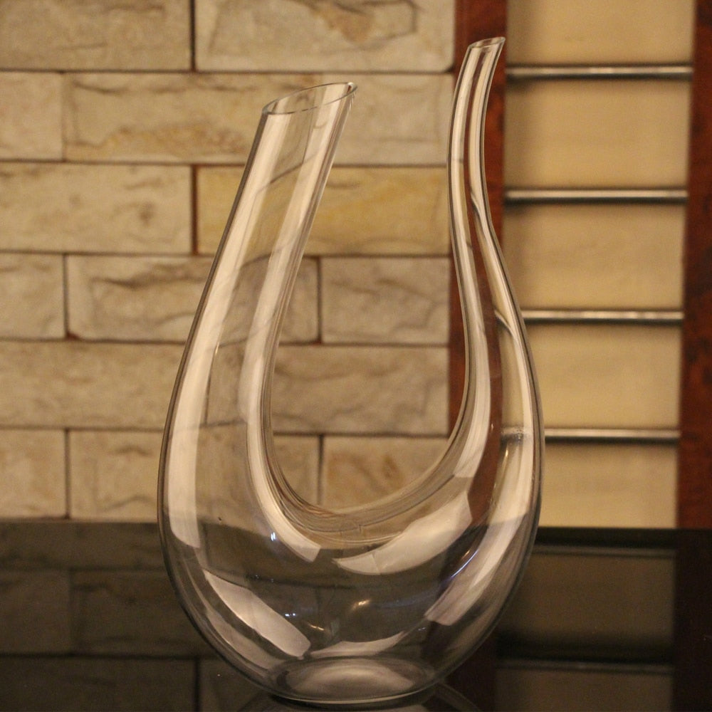 Handmade Crystal Wine Decanter - Lead-Free Glass, 1500ml Capacity, view 7
