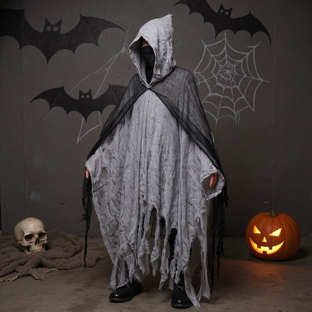 Hooded Halloween Grim Reaper Costume Cloak 185cm