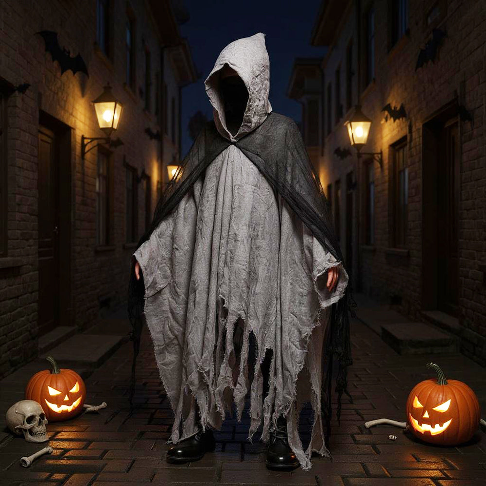 Hooded Halloween Grim Reaper Costume Cloak 185cm