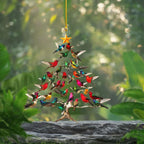 Hummingbird Christmas Decoration, Mica Acrylic, 8 cm