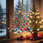 Hummingbird Christmas Decoration, Mica Acrylic, 8 cm