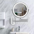 Illuminated Wall-Mounted Makeup Mirror with 3x–10x Magnification and USB-C