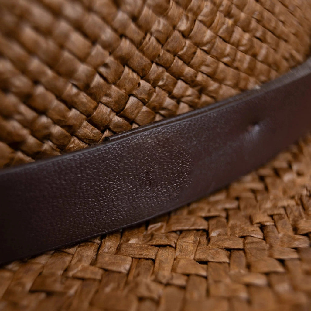 Straw Fedora Hat for Men and Women - Coffee, Modern Minimalist Style, view 3