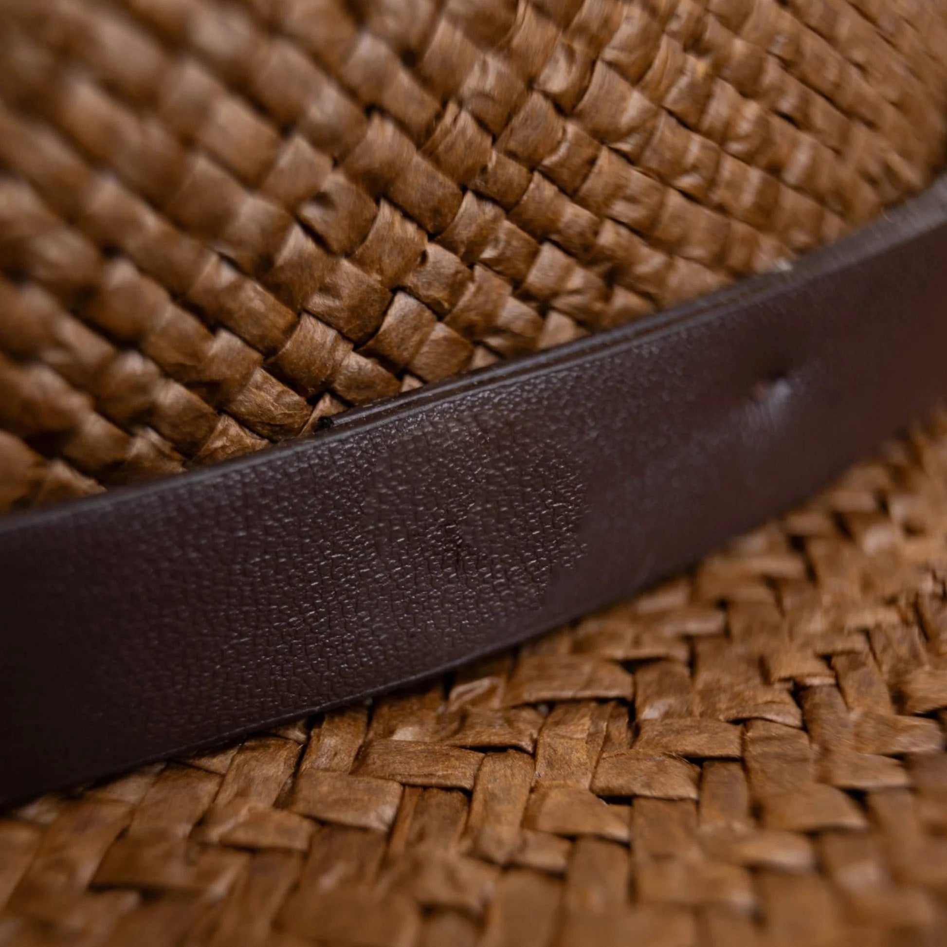 Straw Fedora Hat for Men and Women - Coffee, Modern Minimalist Style, view 3