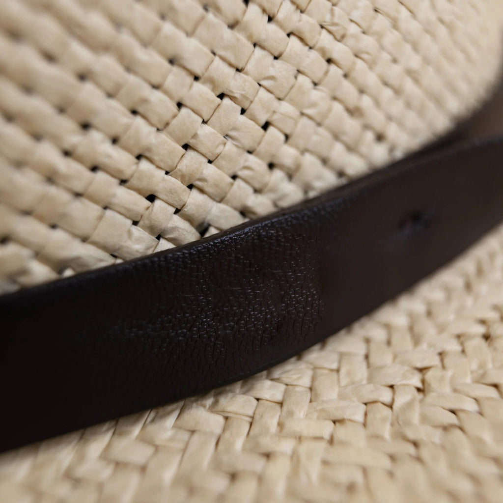 Straw Fedora Hat for Men and Women - Coffee, Modern Minimalist Style, view 6