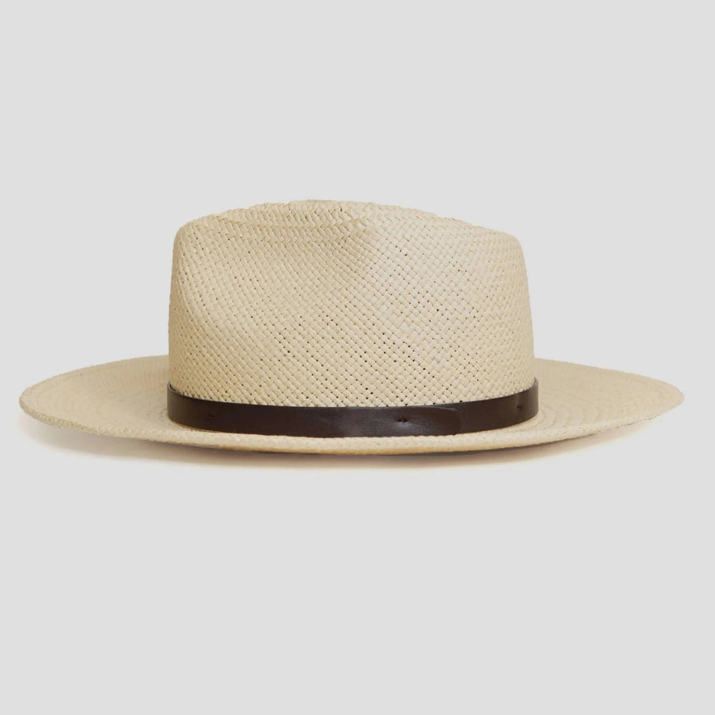 Straw Fedora Hat for Men and Women - Coffee, Modern Minimalist Style, view 5