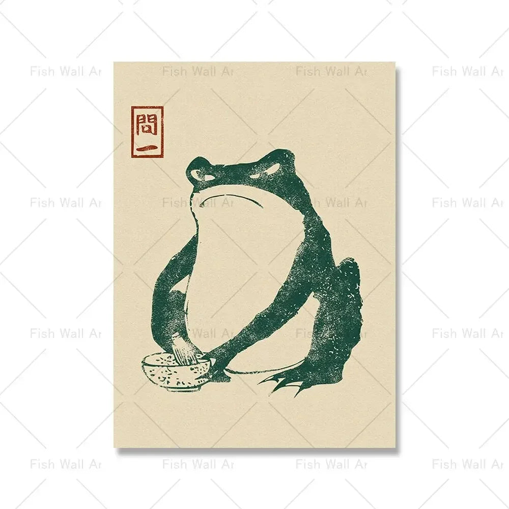 Ivaror Hoji Frog Canvas Poster - Set of 3-Welvere