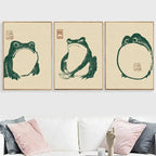 Ivaror Hoji Frog Canvas Poster - Set of 3-Welvere