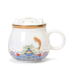 Japanese Ceramic Tea Infuser Cup with Lid