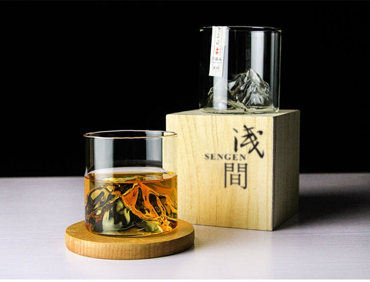 Japanese Drinking Glass, 250 ml Crystal Glass, 7.3 cm Tall