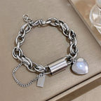 Chunky Chain Heart Bracelet for Women - Bold Statement Jewellery, view 5