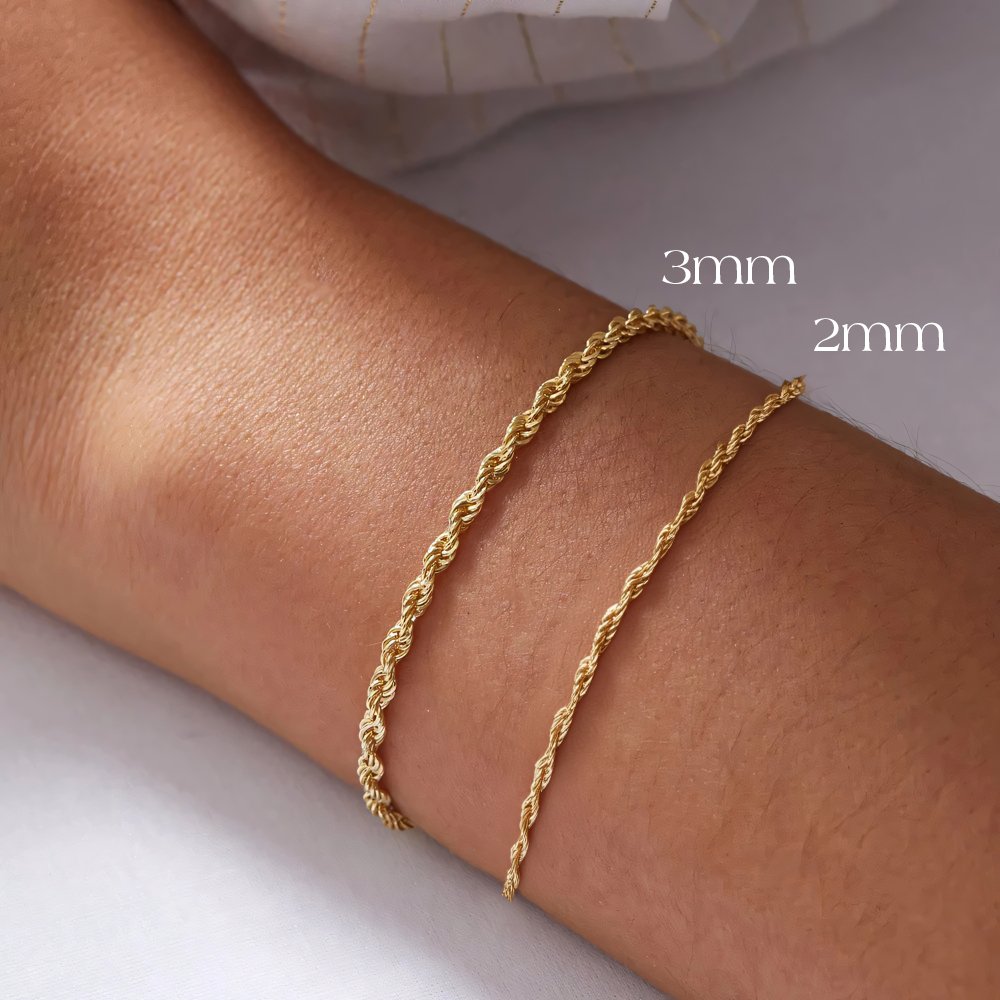 Romantic Rope Chain Couples Bracelets Set - 316L Stainless Steel