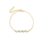 Dainty Wave Bracelet for Women - 18+5cm Adjustable Fit, view 4