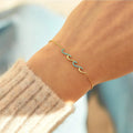 Dainty Wave Bracelet for Women - 18+5cm Adjustable Fit