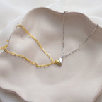 Magnetic Heart Paperclip Chain Love Bracelet Set for Couples or Friends, view 7