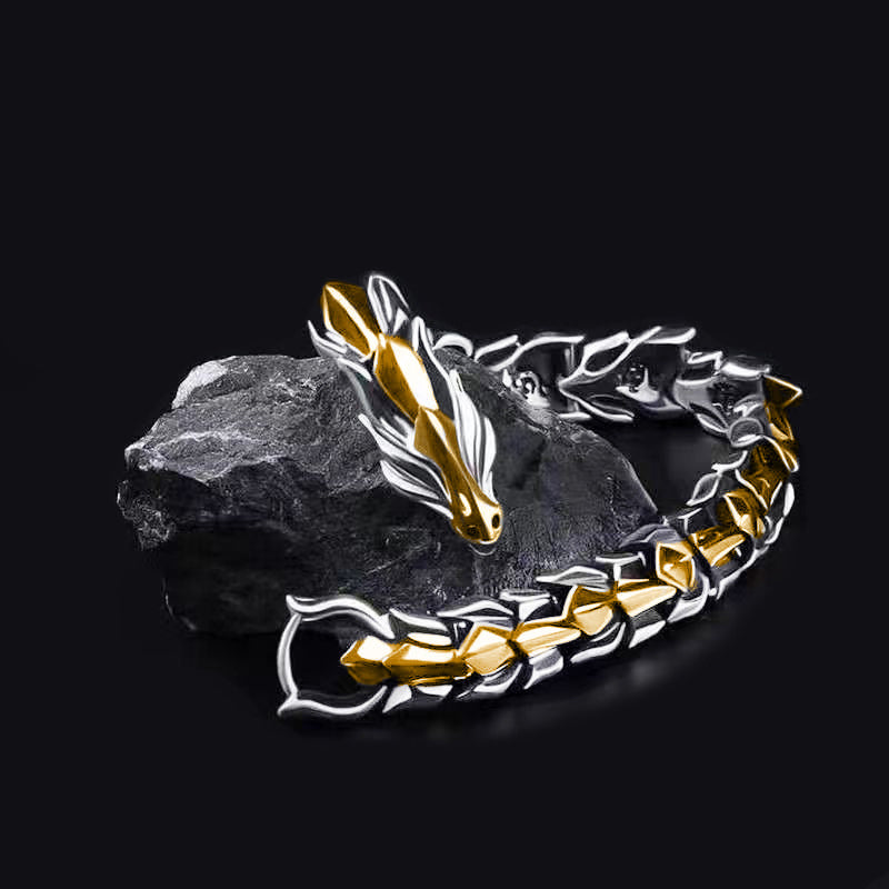 Punk Keel Bracelet for Men and Women - Alloy, Silver, Gold, Black, view 10