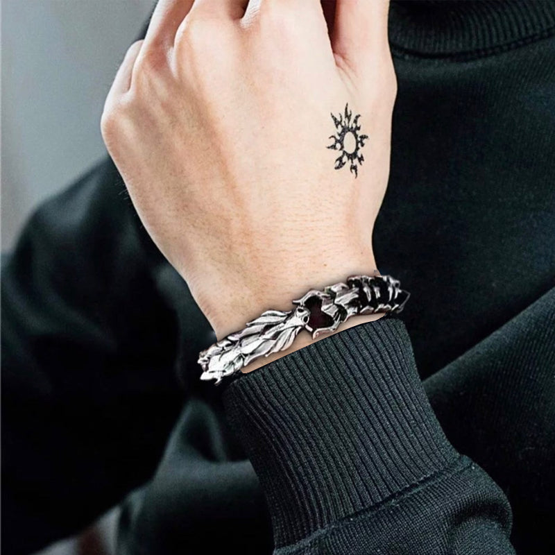 Punk Keel Bracelet for Men and Women - Alloy, Silver, Gold, Black, view 2