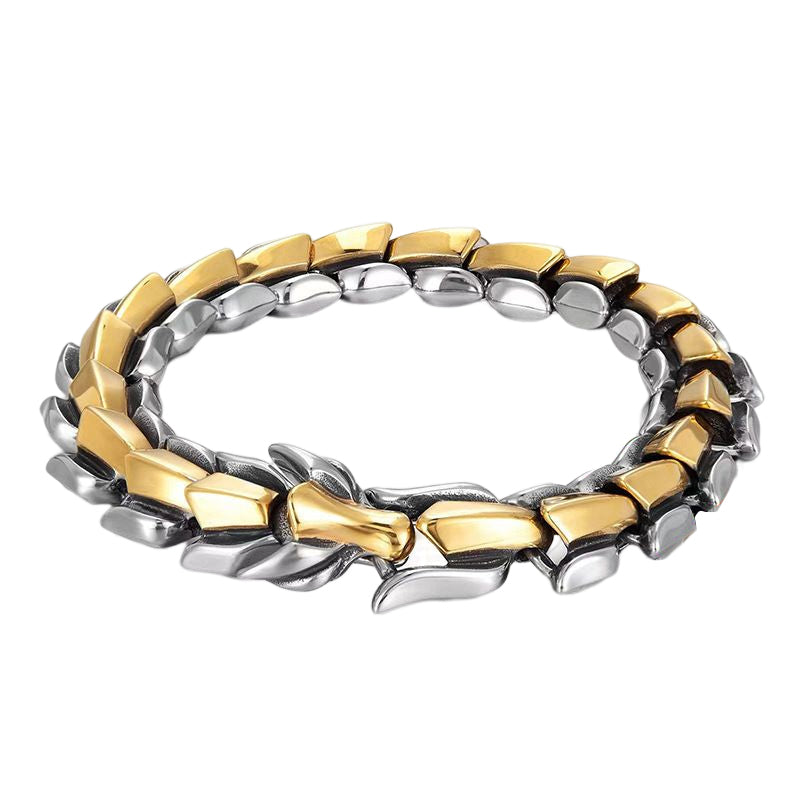 Punk Keel Bracelet for Men and Women - Alloy, Silver, Gold, Black, view 8