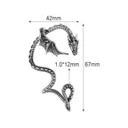 Dragon Cuff Earring for Men and Women - Alloy, Black Gold Silver, view 11