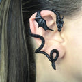 Dragon Cuff Earring for Men and Women - Alloy, Black Gold Silver, view 12